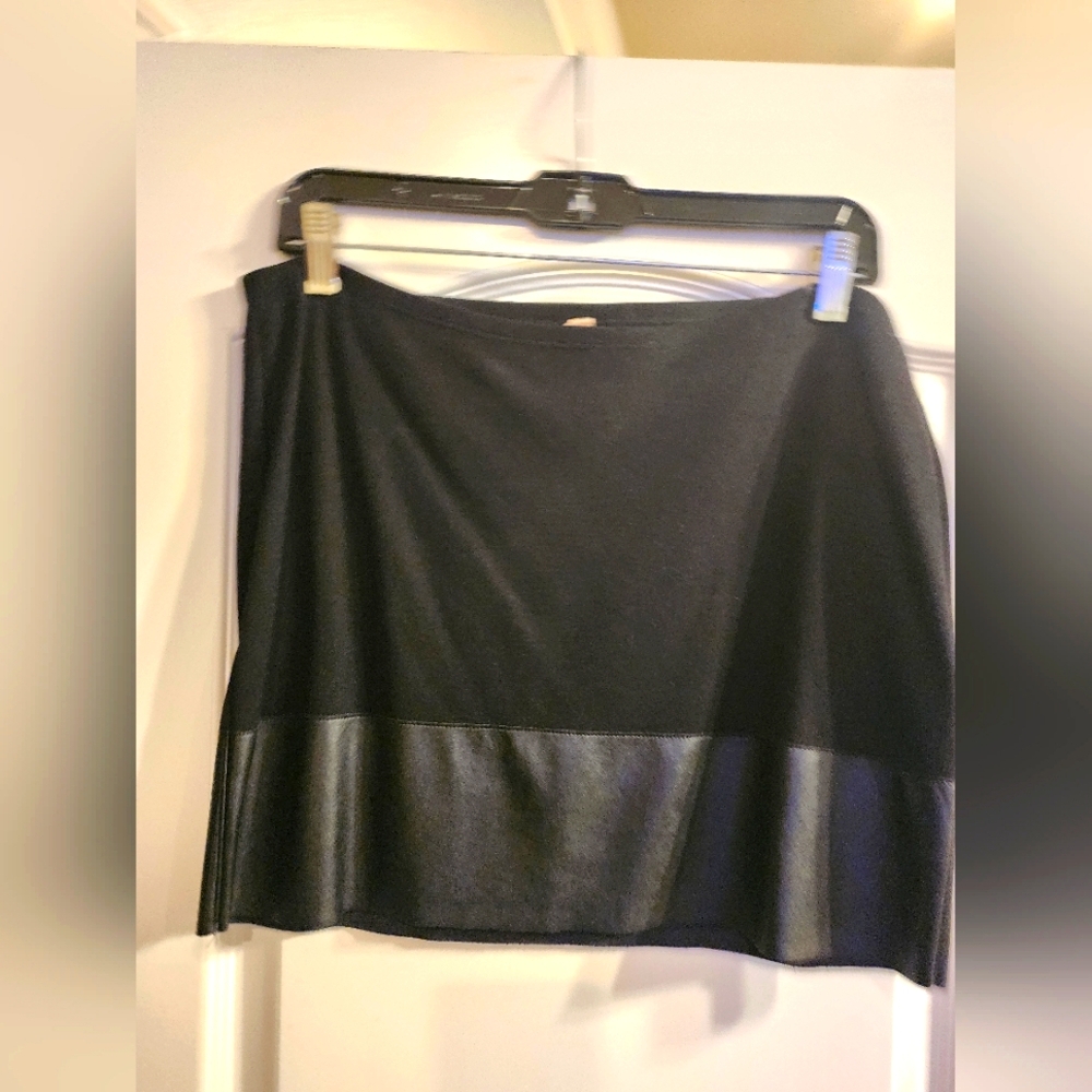Bailey Black Mini Skirt Faux Leather